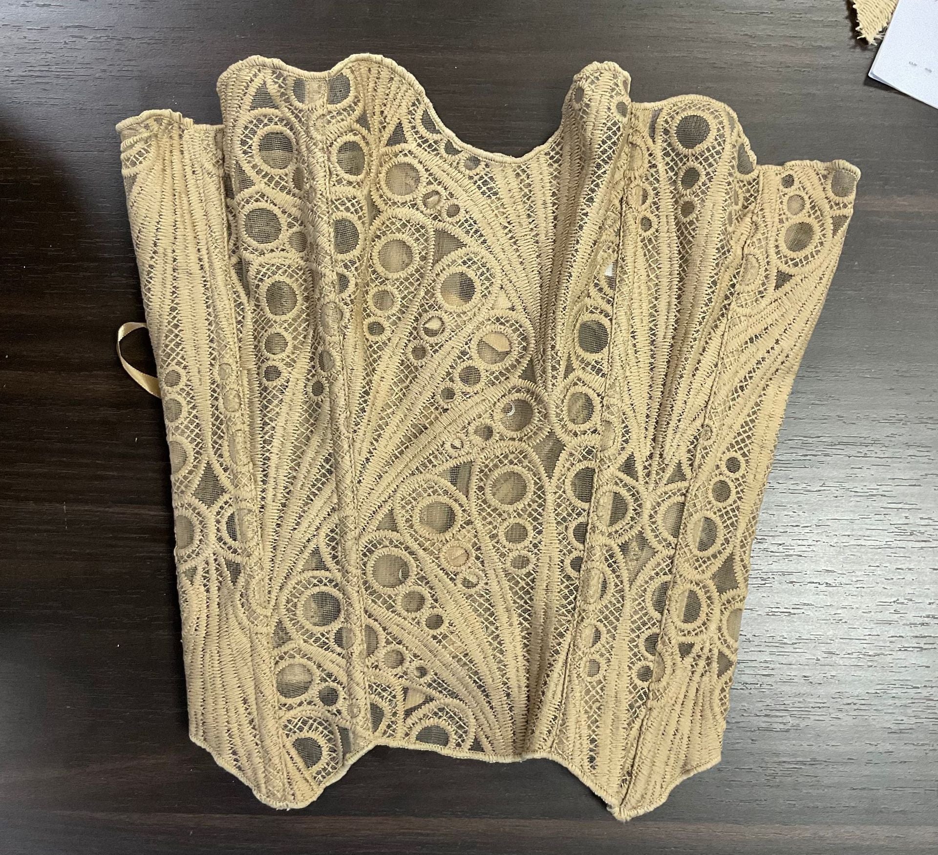 Embroidered Boned Waist Trainer Support Shaper Corset for Body Contouring