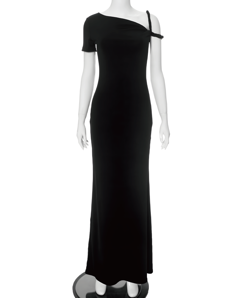 Sueded Stretch Twist Maxi Dress