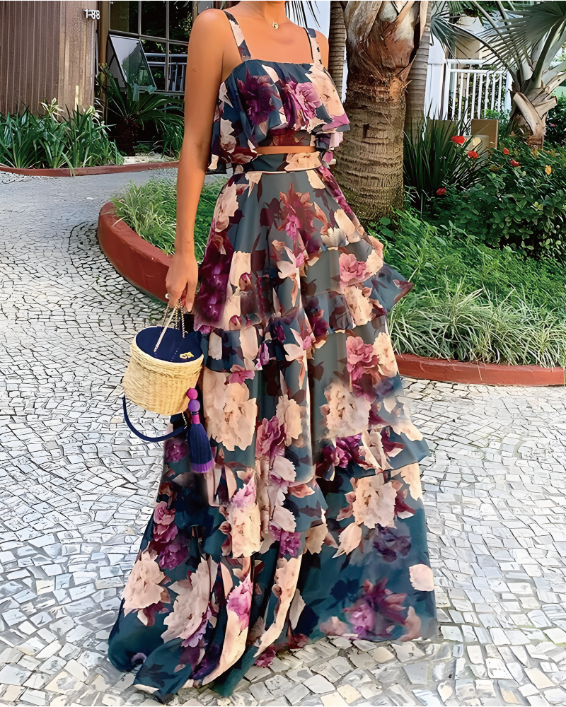 Brings Me Joy Skirt Set Navy