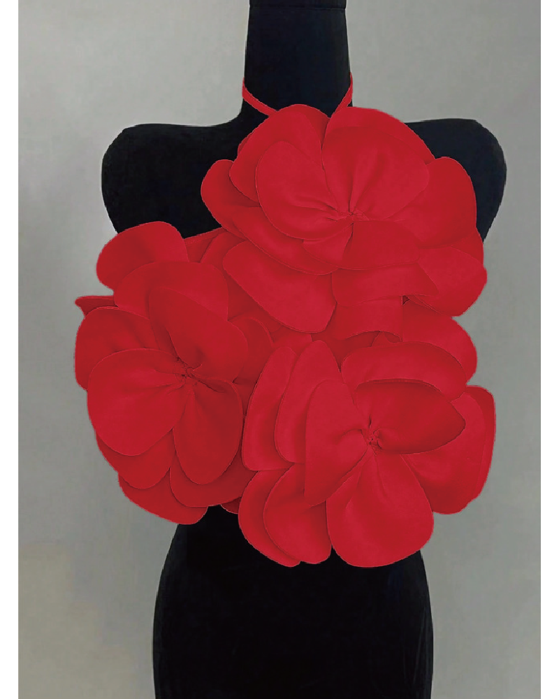 Love In Sight Flower Top Red