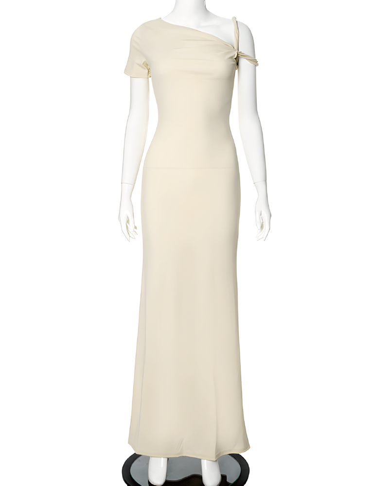 Sueded Stretch Twist Maxi Dress