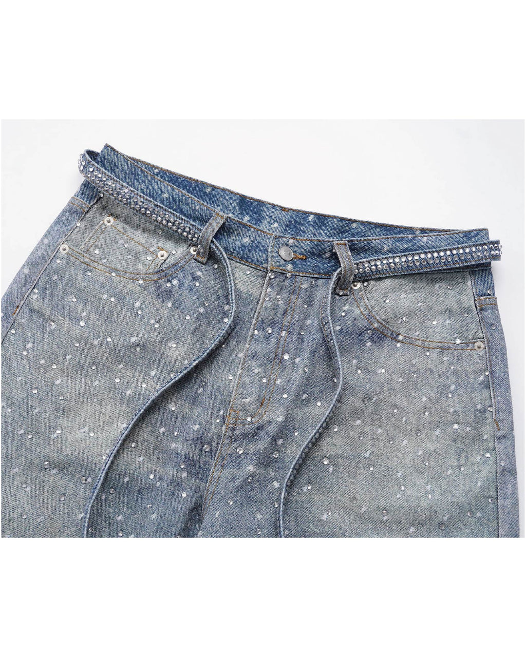 Rhinestone Baaggy Jeans