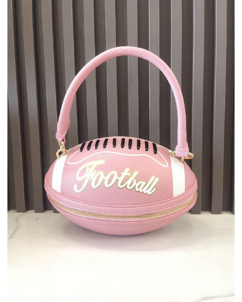 Football-Shaped Clutch Pink