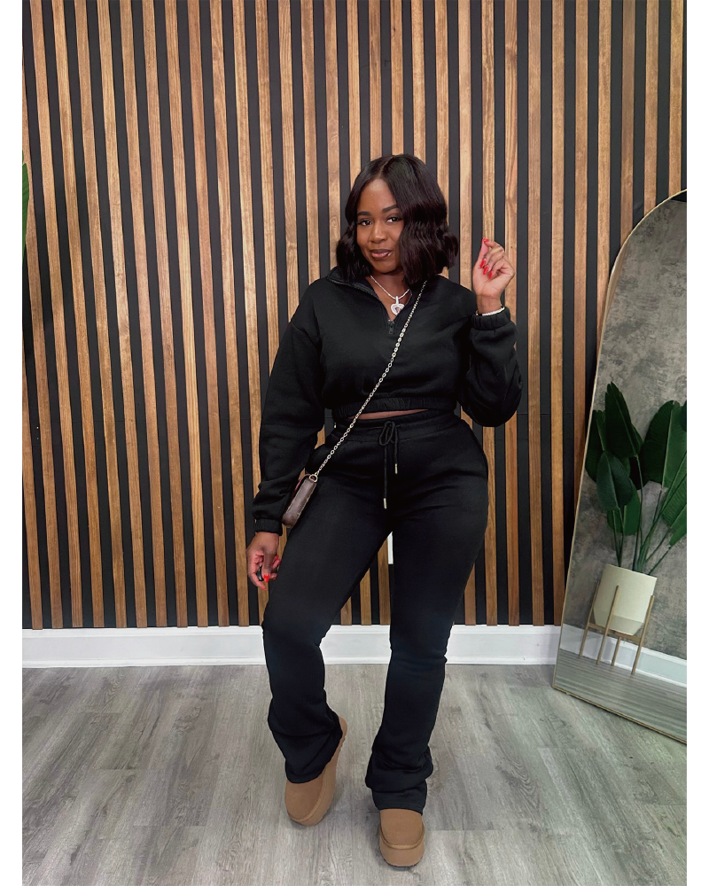 Running Errands Pant Set Black