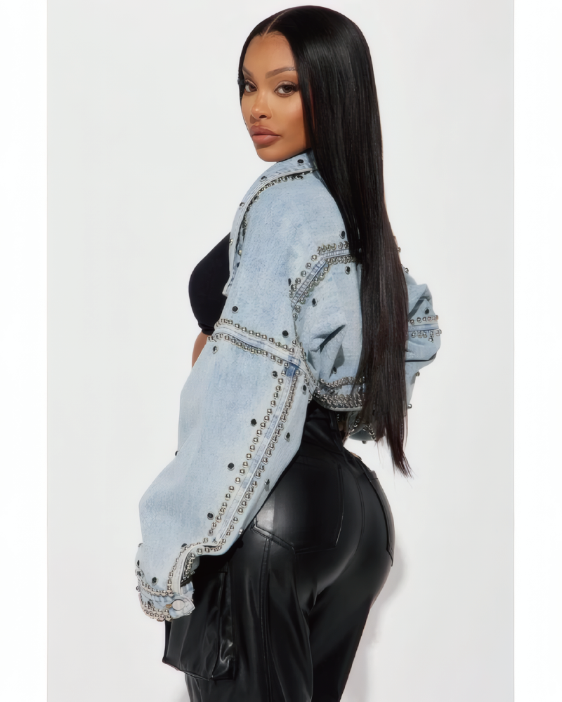 Hollywood Studded Denim Jacket