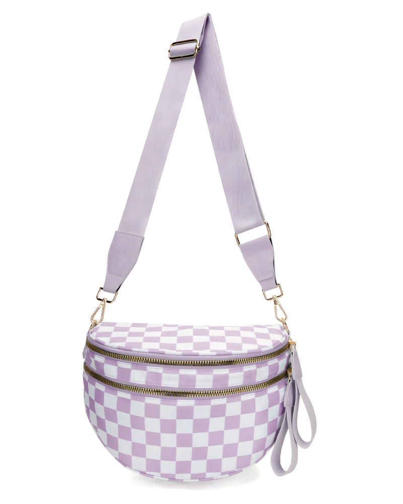 Checkered Bum Bag Lavender