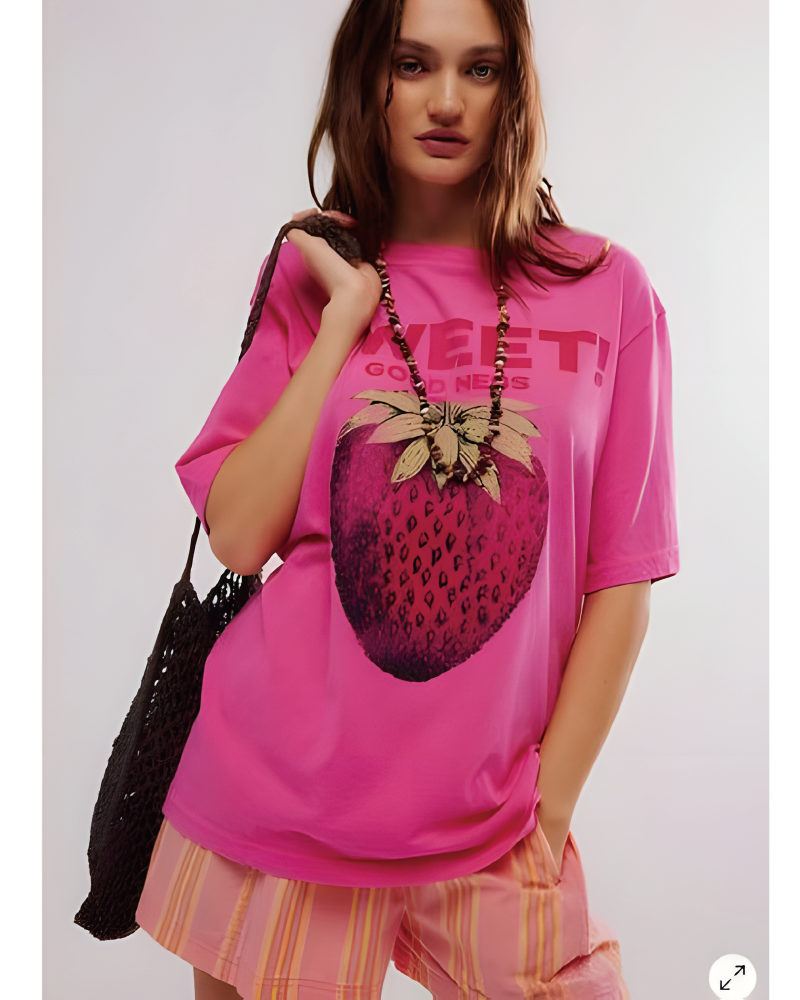 Harvest Vintage Wash Tee Pink