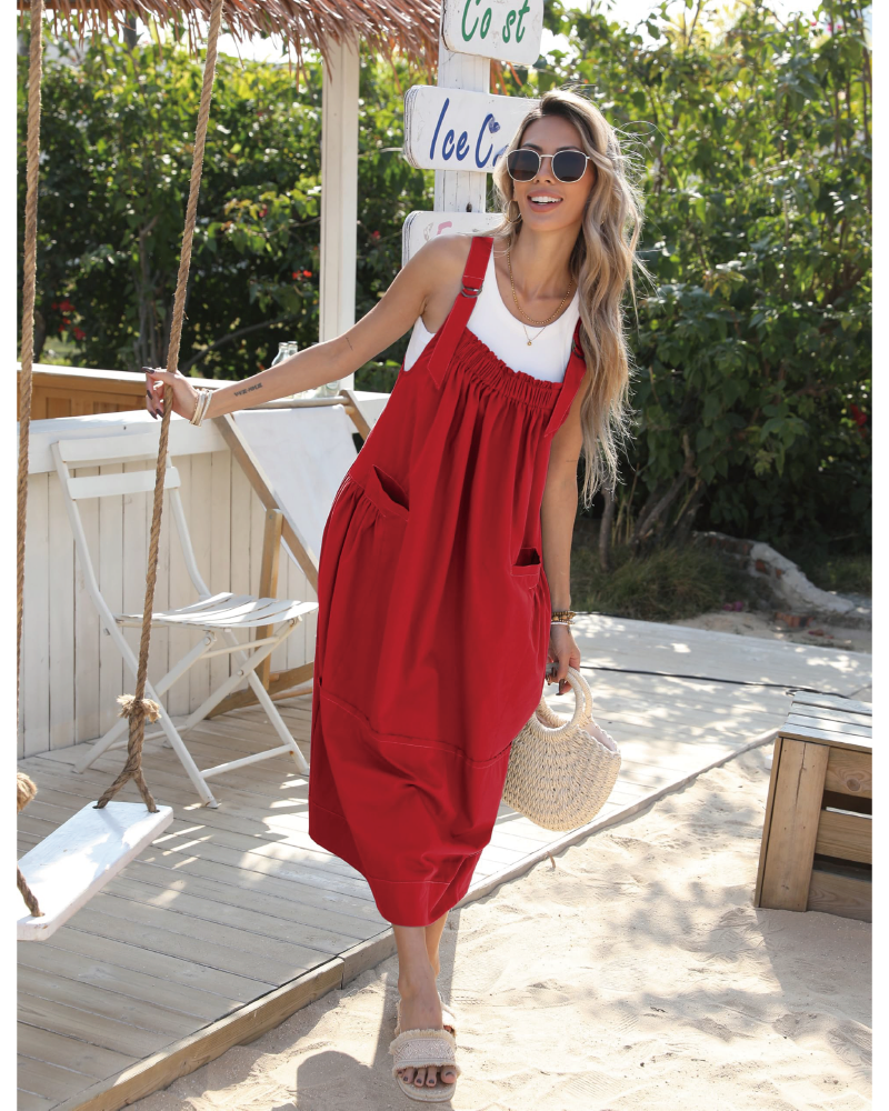 Machu Barrel Midi Dress