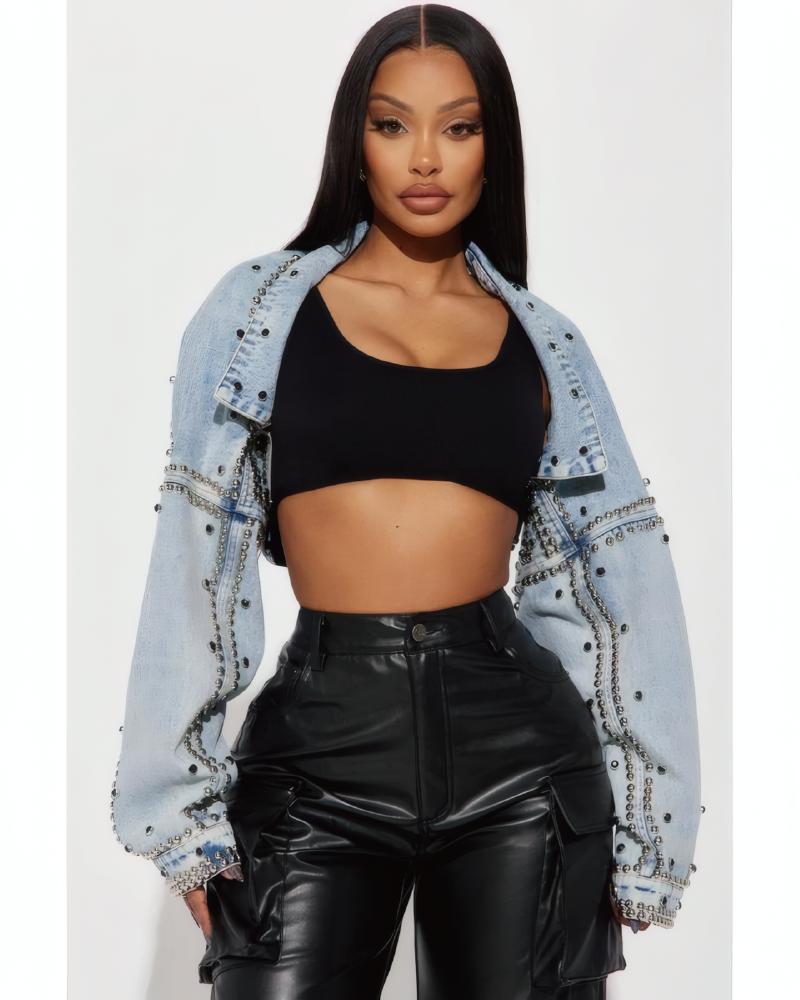 Hollywood Studded Denim Jacket
