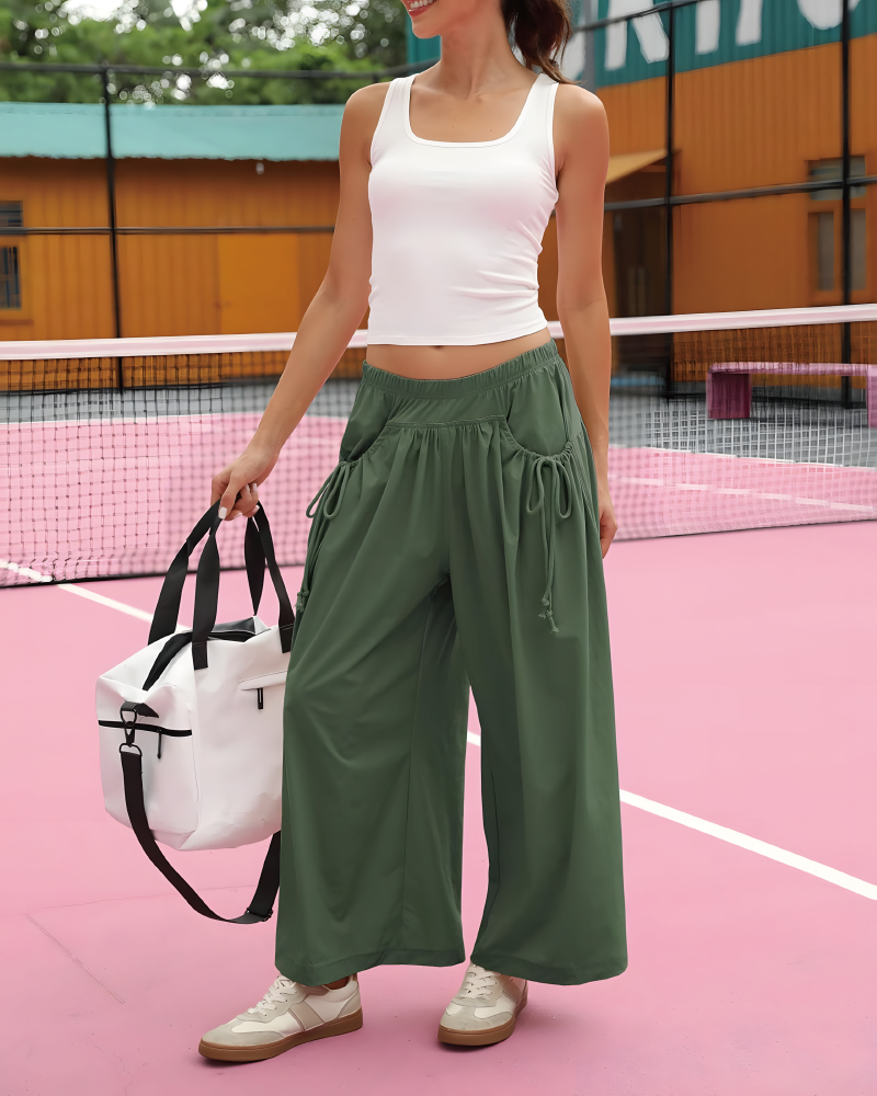 Wide Leg Paratrooper Pants