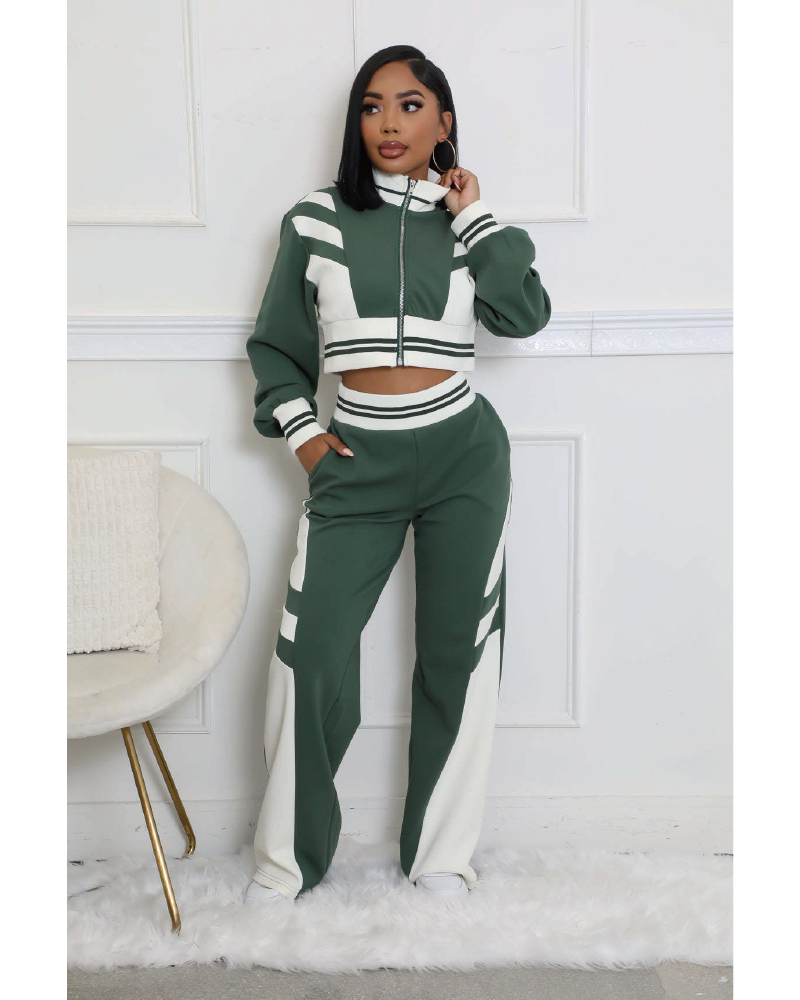 Street Style Track Suit Green