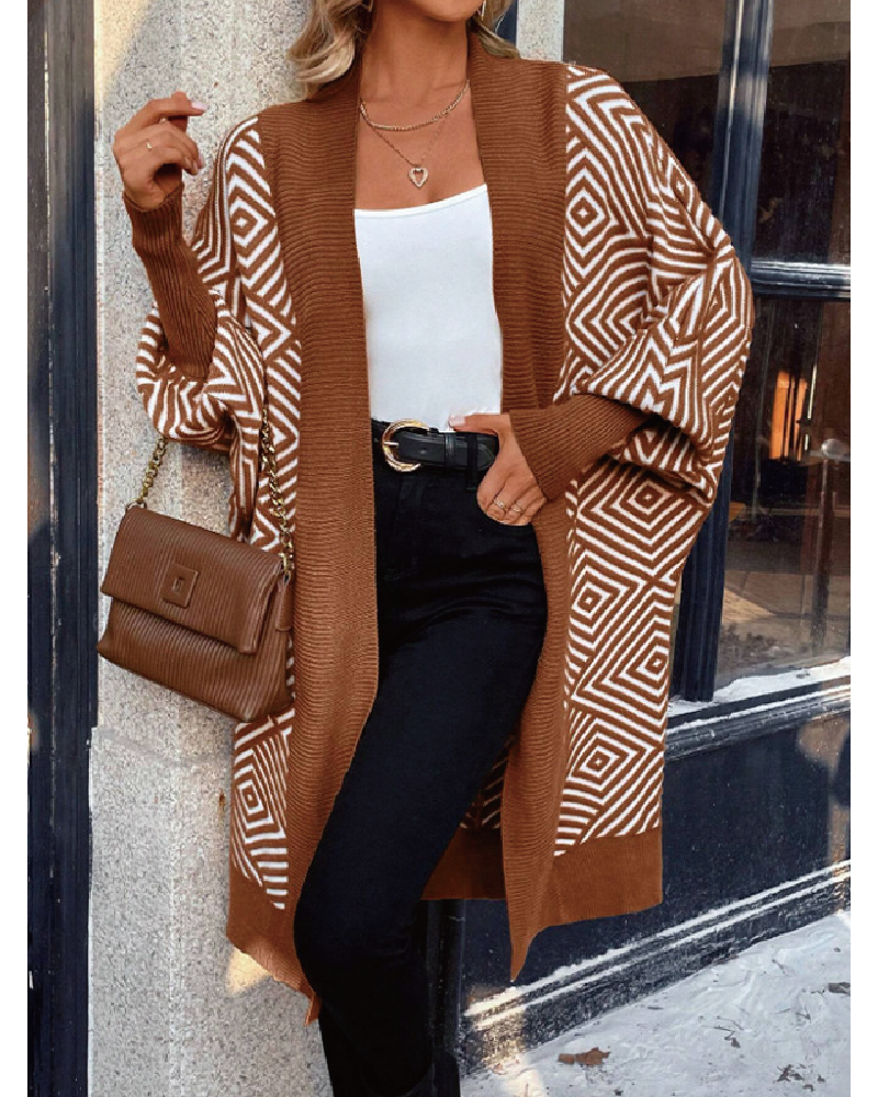 Check This Out Cardigan Brown