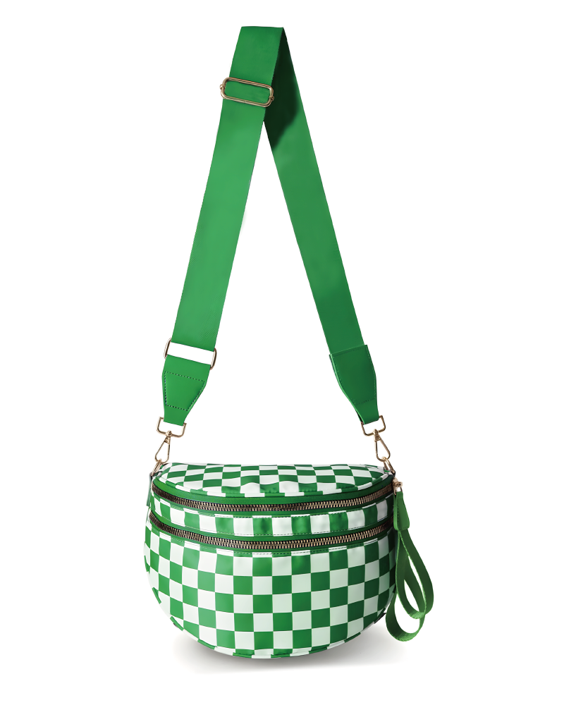 Checkered Bum Bag Green