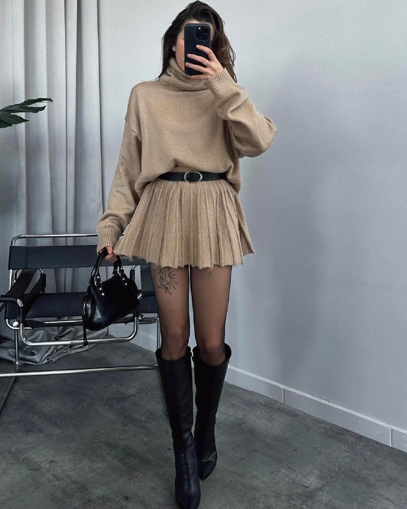 Avalee Skirt Set Beige