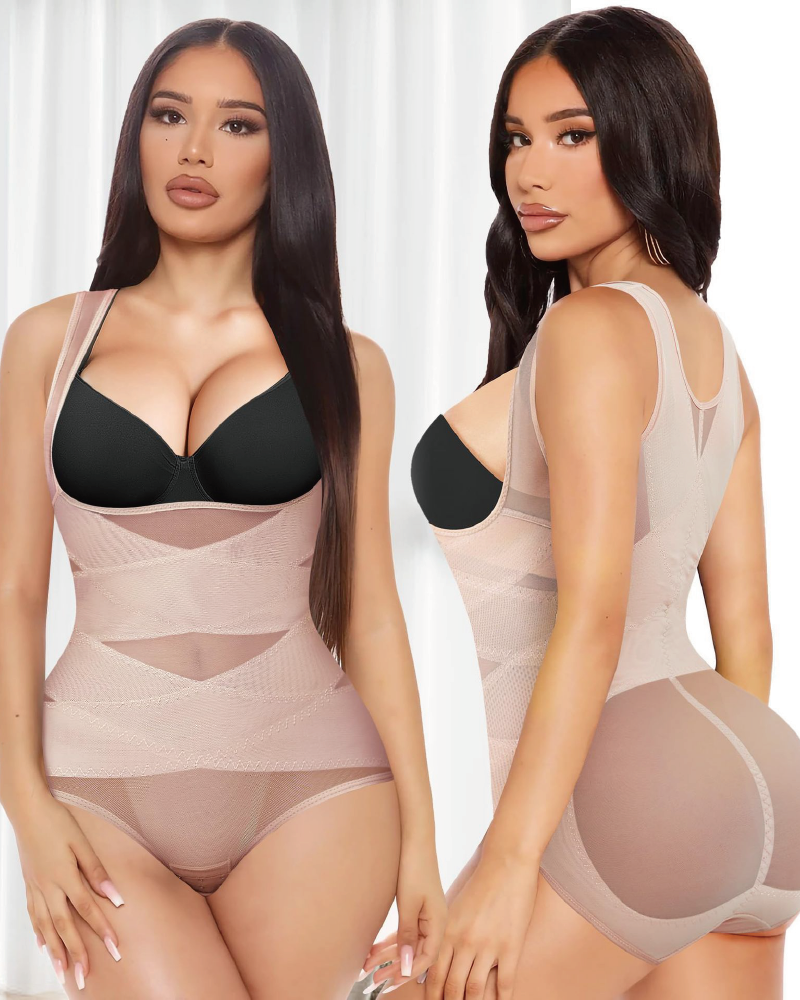 Double Compression Tummy Control Shapewear Beige