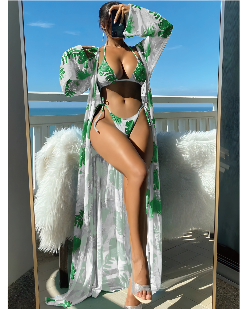 3pc Tropical Trippin' Swim Set Green