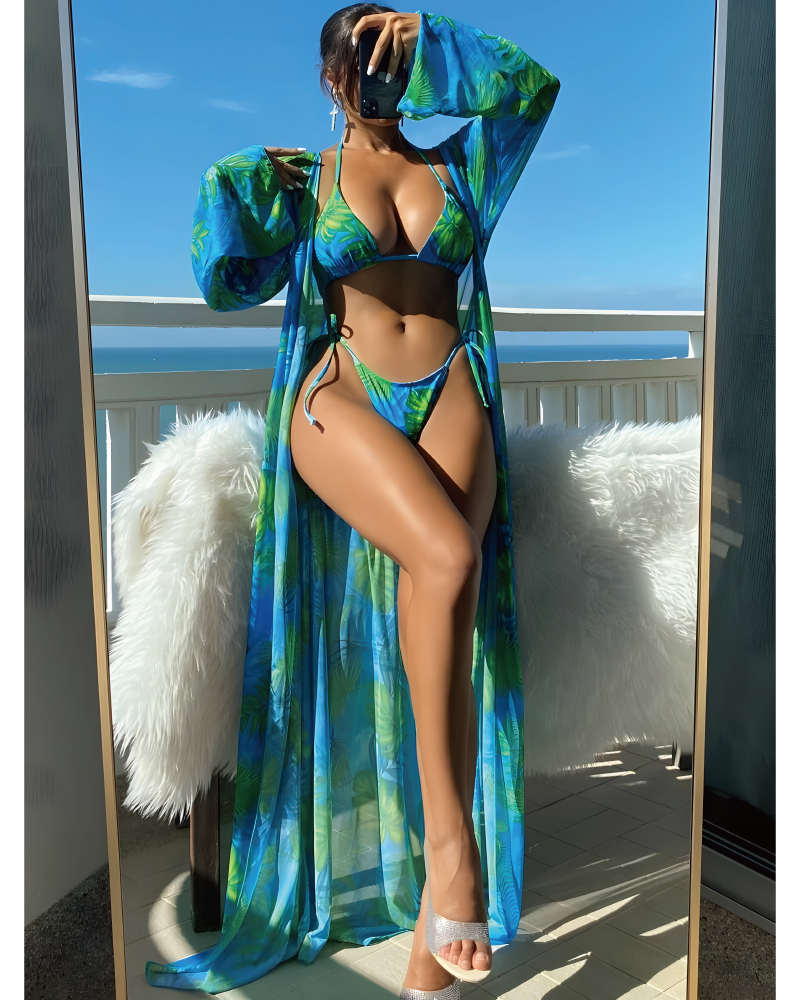 3pc Tropical Trippin' Swim Set Teal