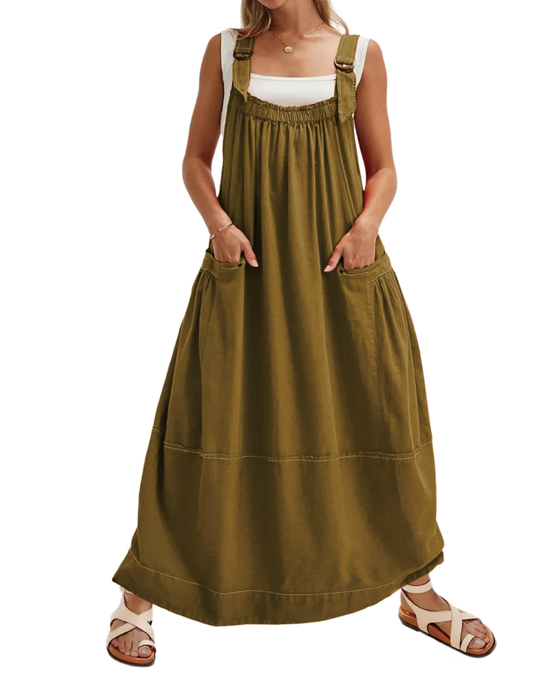 Machu Barrel Midi Dress