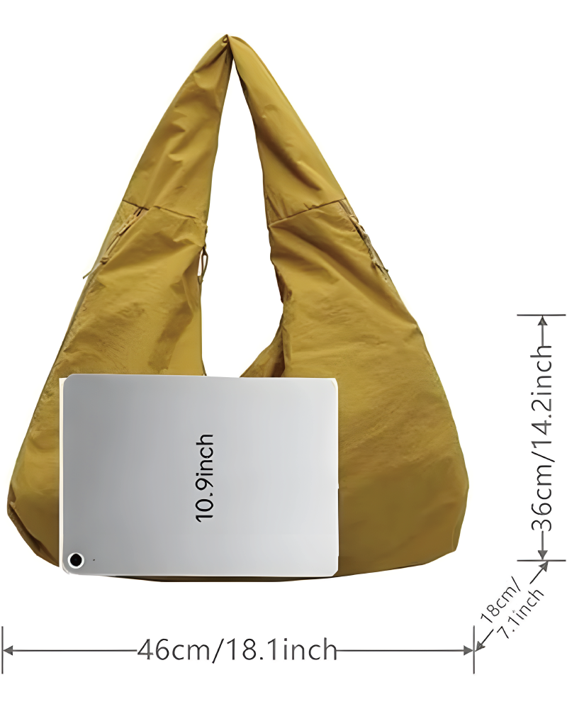 Textured Draped Tote Bag