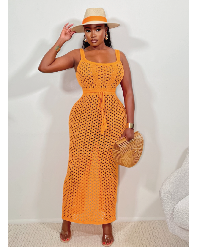 Keep It Lowkey Dress Orange