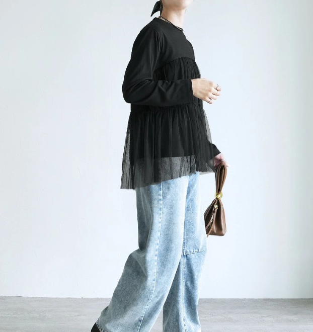Sheer Combo Tunic Top