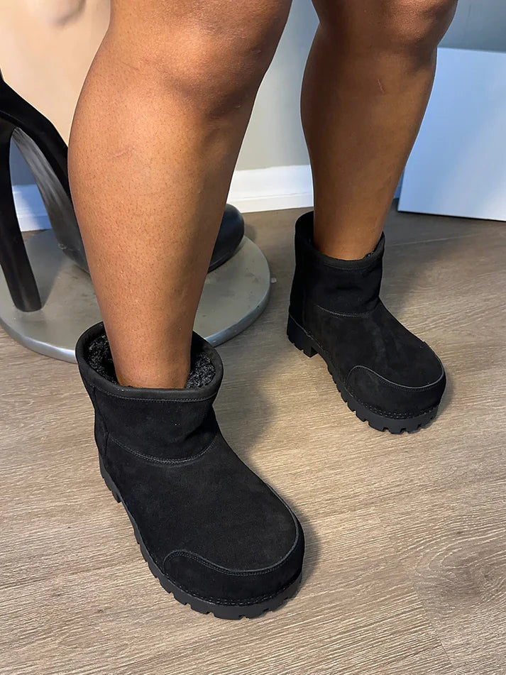 Suede Big Toe Snow Boots