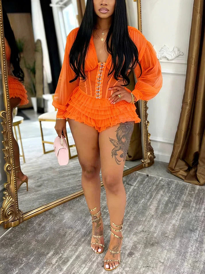 Corset Tulle Romper