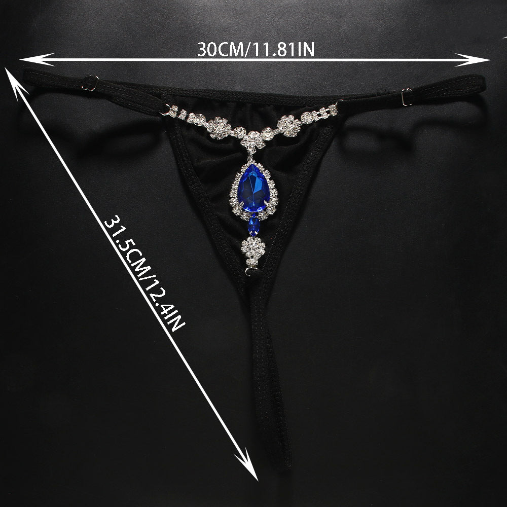 Teardrop Rhinestone Bikini Body Chain Lingerie Accessory for Festival Wear