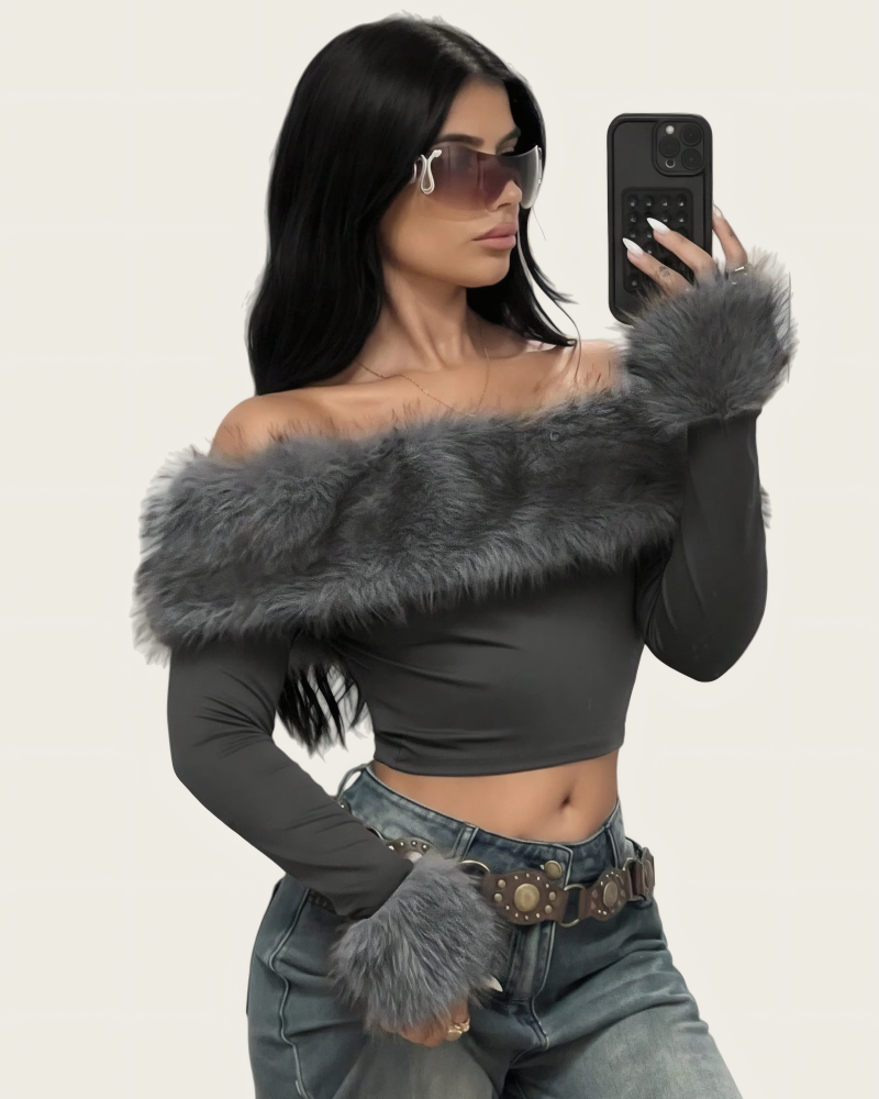 Snow Bunny Faux Fur Sweater