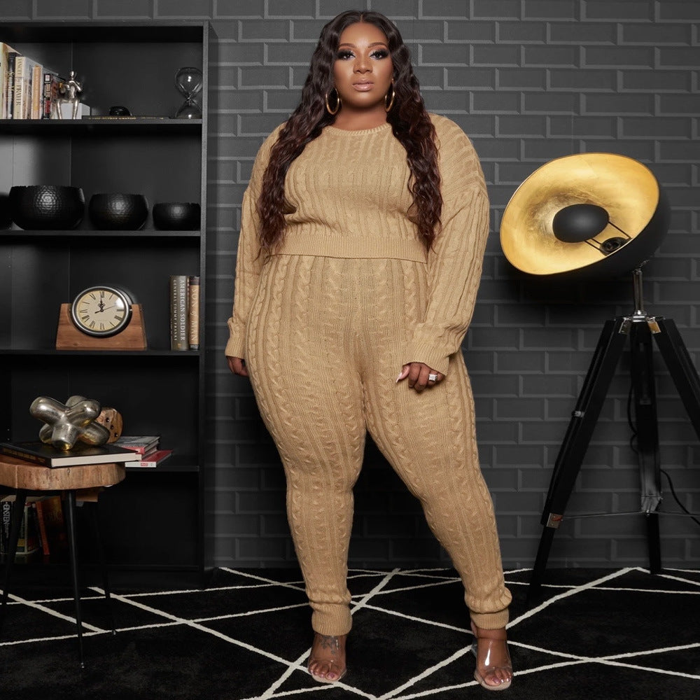 Carmen & Avani Knit Set KHAKI