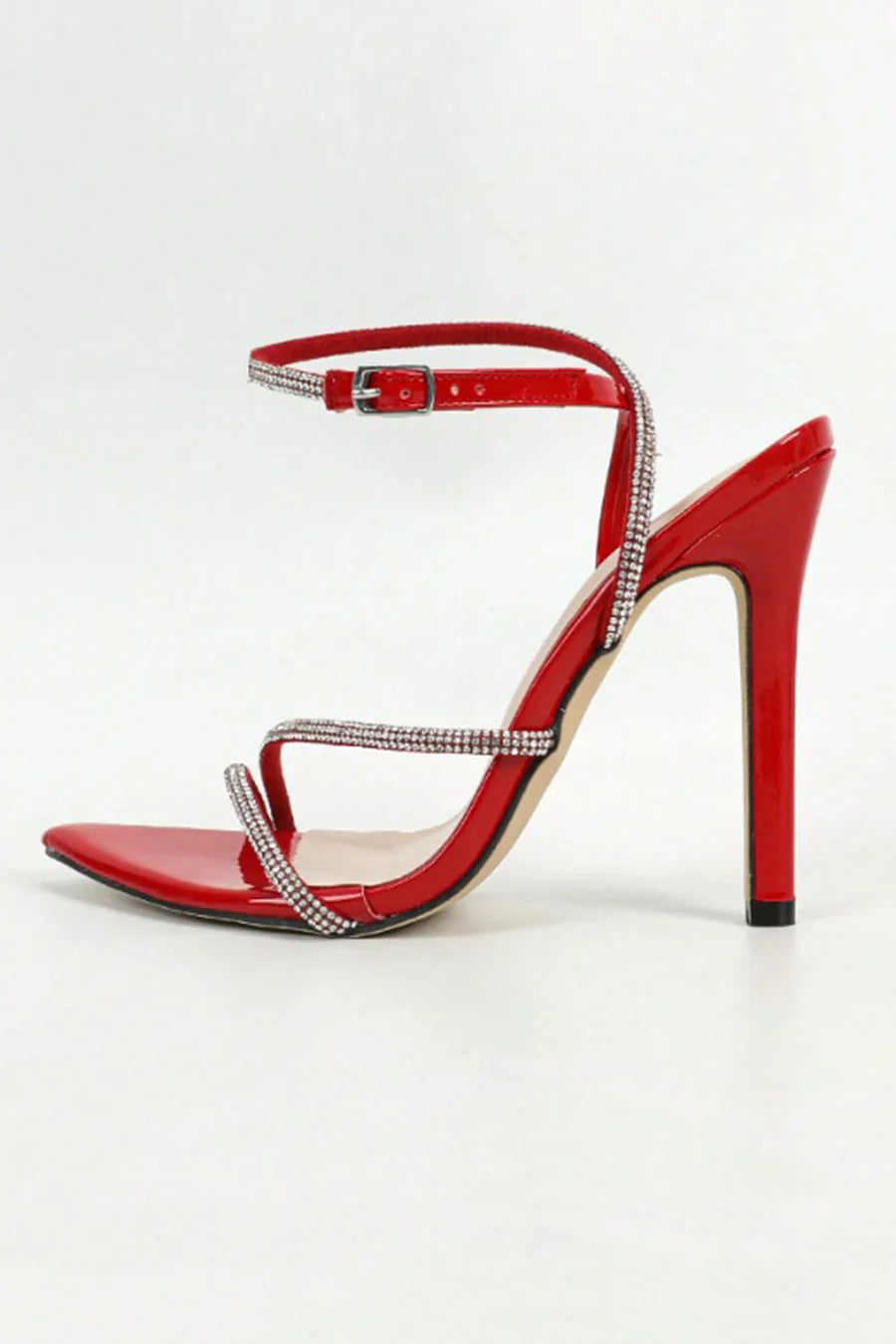 Rhinestone Pointed High Heels