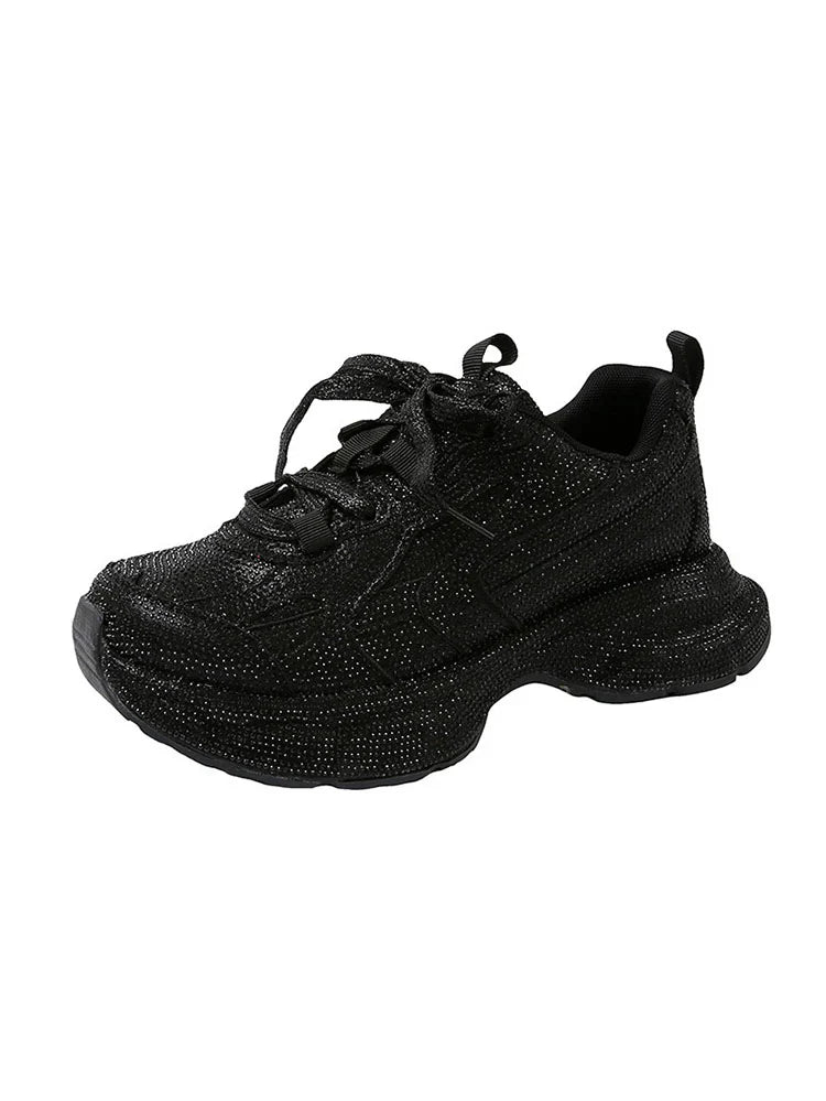 Rhinestone Glitter Sneakers