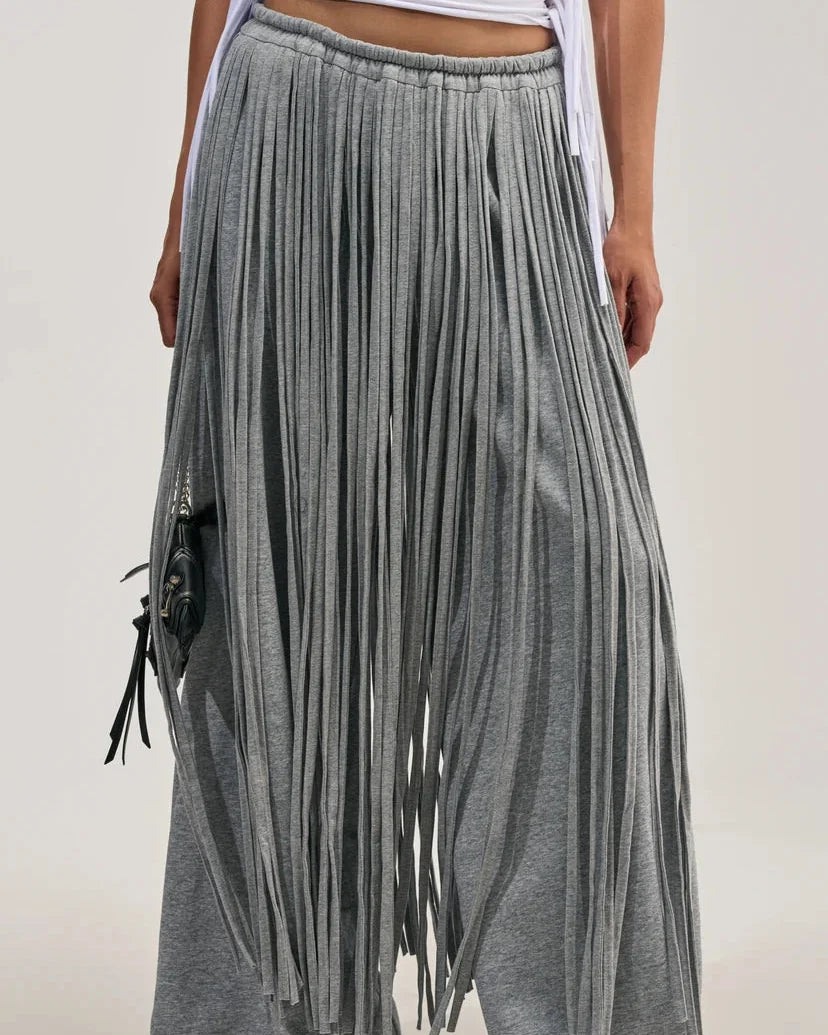 TRY ME FRINGE WIDE LEG JOGGER
