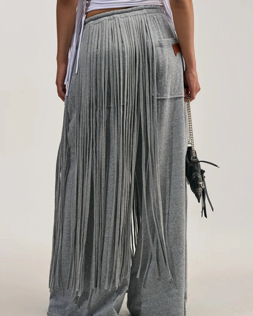 TRY ME FRINGE WIDE LEG JOGGER