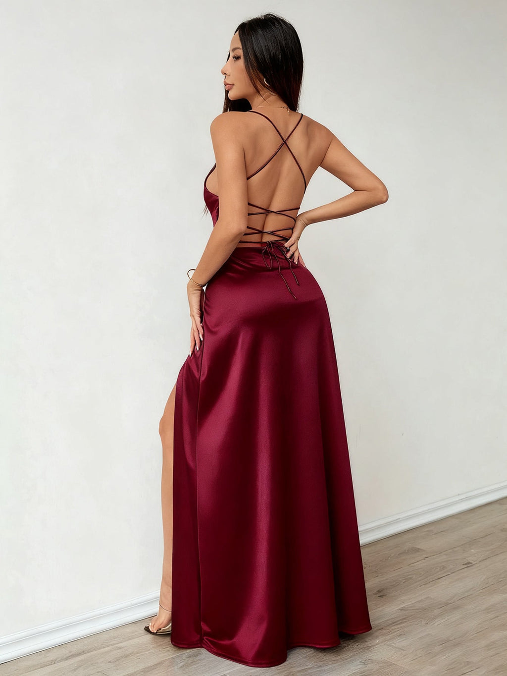 Satin Elegant Strapless Dress