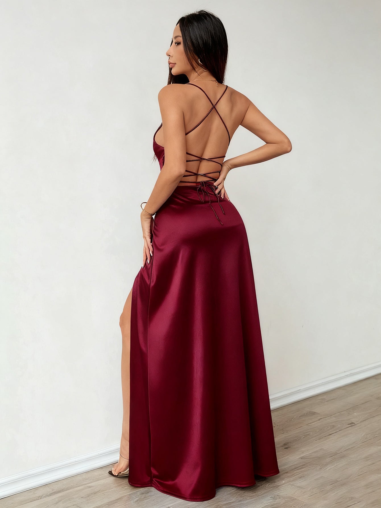 Satin Elegant Strapless Dress