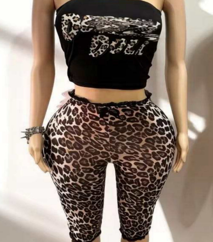 Polka Dot Print Lace Cropped Pants for Casual Wear