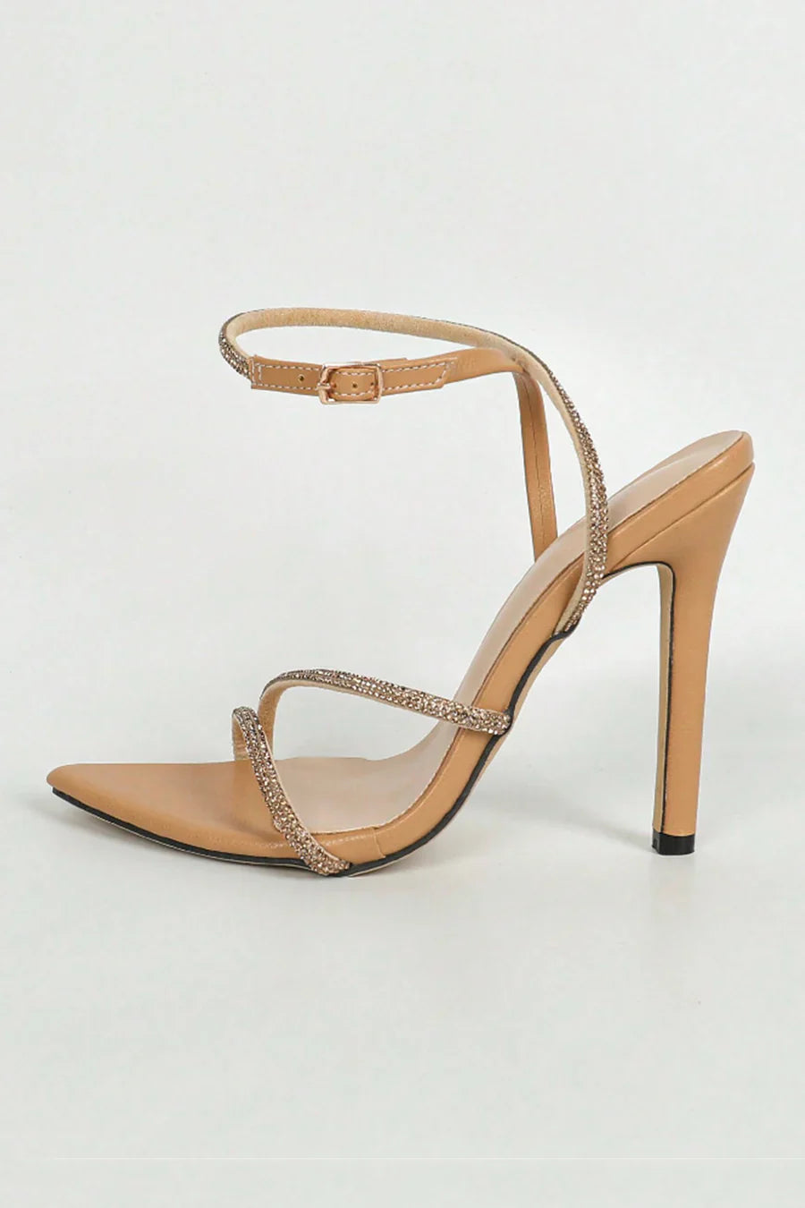 Rhinestone Pointed High Heels