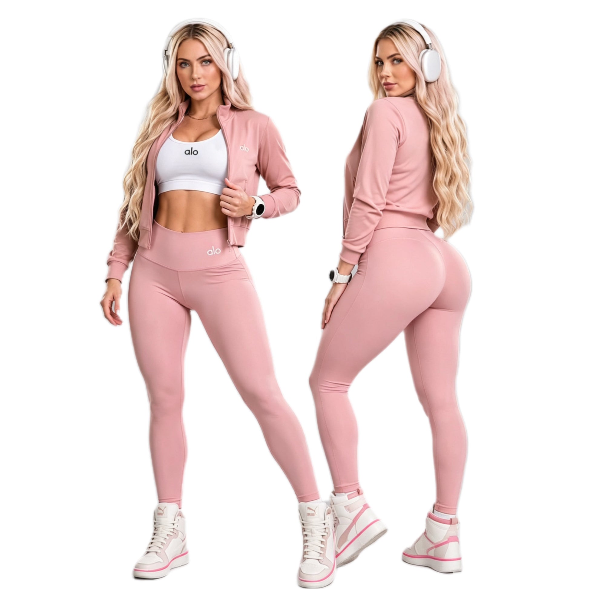 Embroidered Three-Piece Yoga Outfit for Activewear