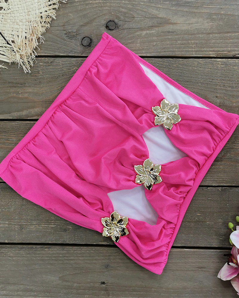 Ocean Breeze Swimsuit Pink Skirt