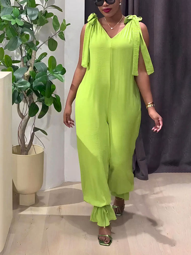 Breeze Tie-Shoulder Jumpsuit