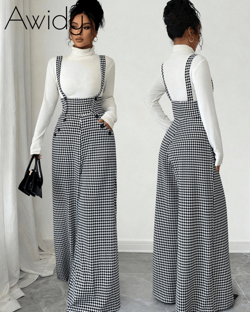 Metro Chic Houndstooth Jumpsuit