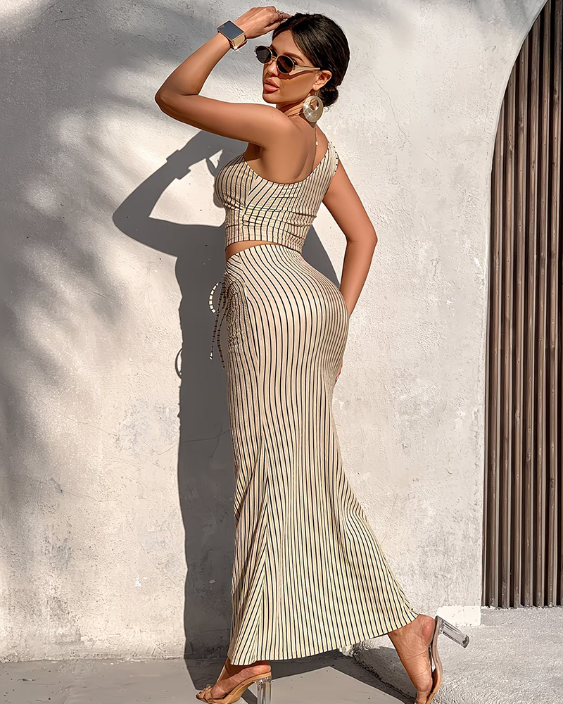 The Stripe Story Skirt Set