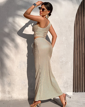 The Stripe Story Skirt Set