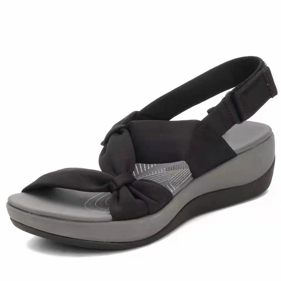 Casual Fish Mouth Slope Heel Thick Bottom Roman Sandals