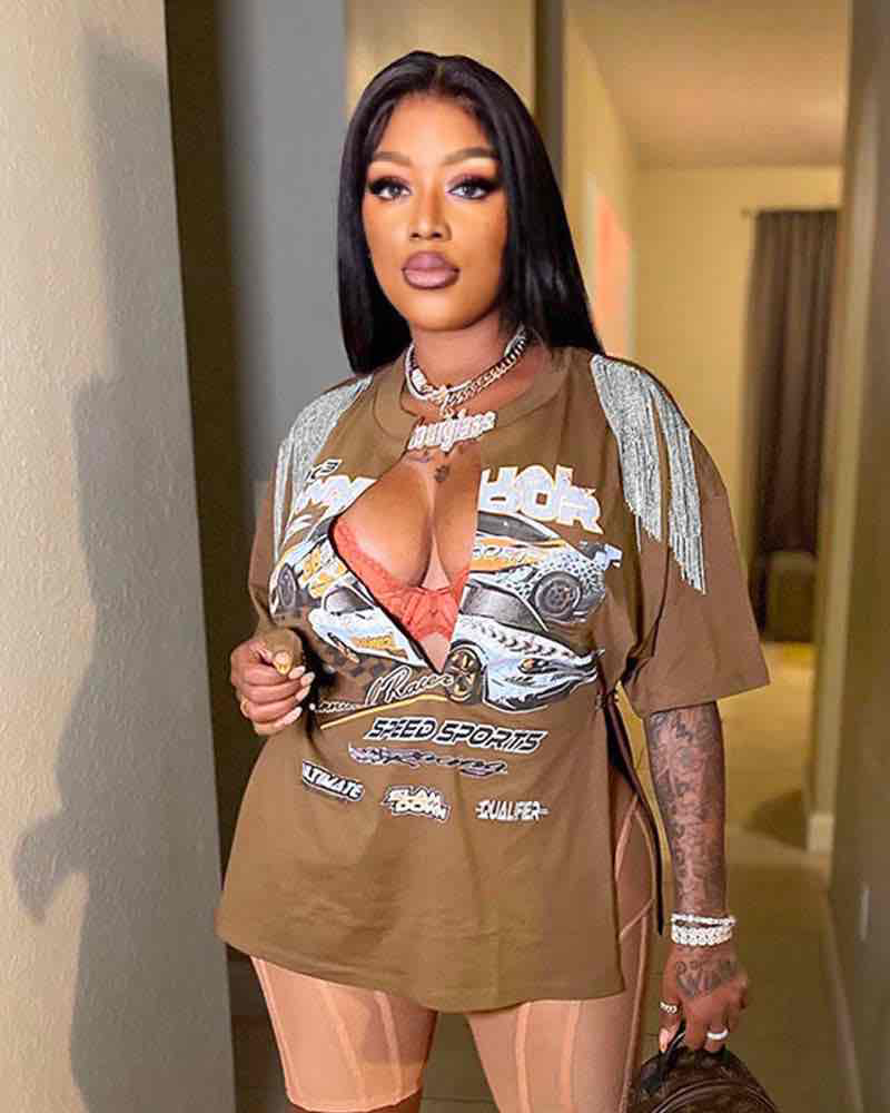 Bad Girl T Shirt Coffee