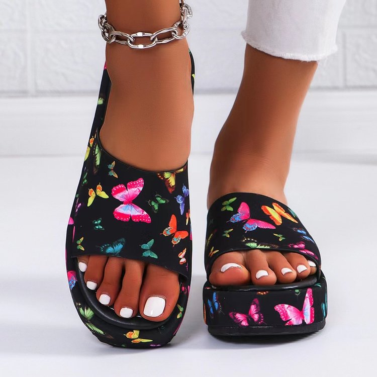 Summer Printed Thick Bottom Slippers