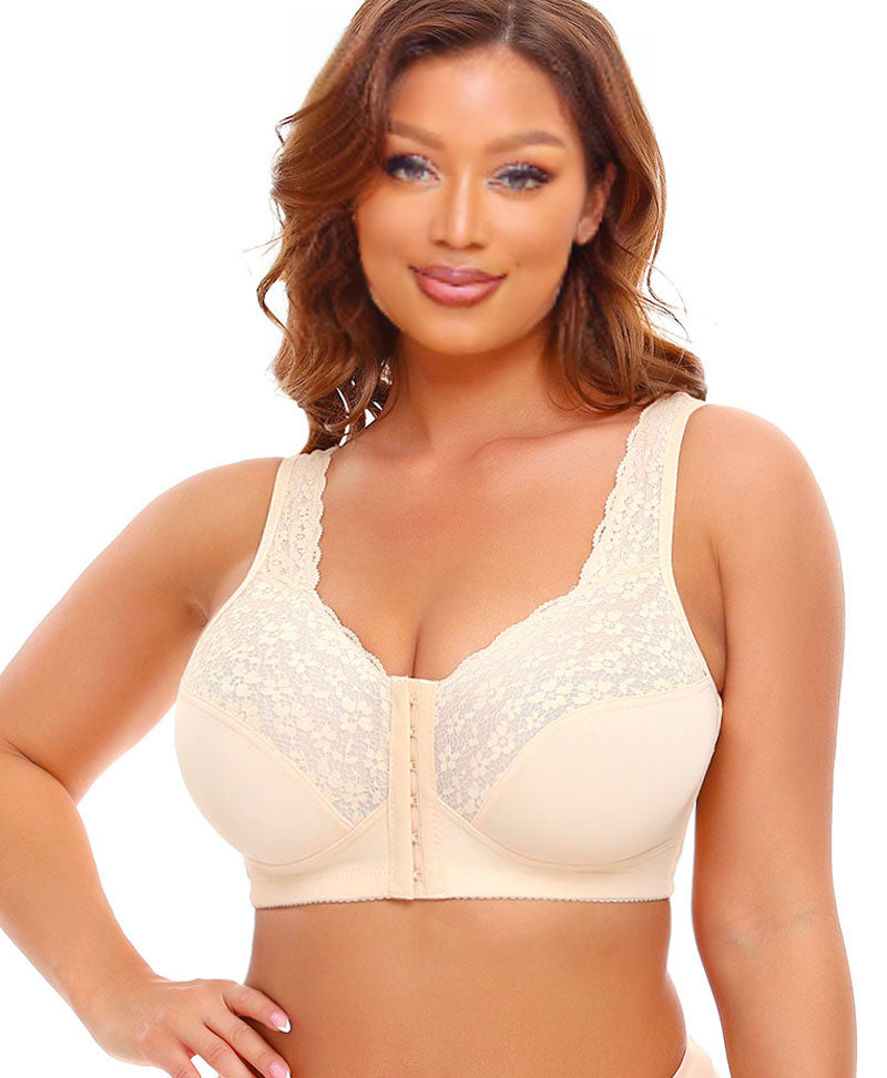 MagicLift Front-Closure Support Bra Nude
