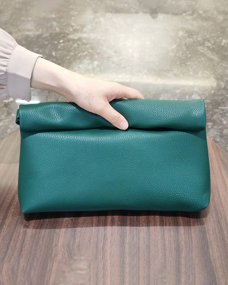 Sleek Edge Clutch Bag Green