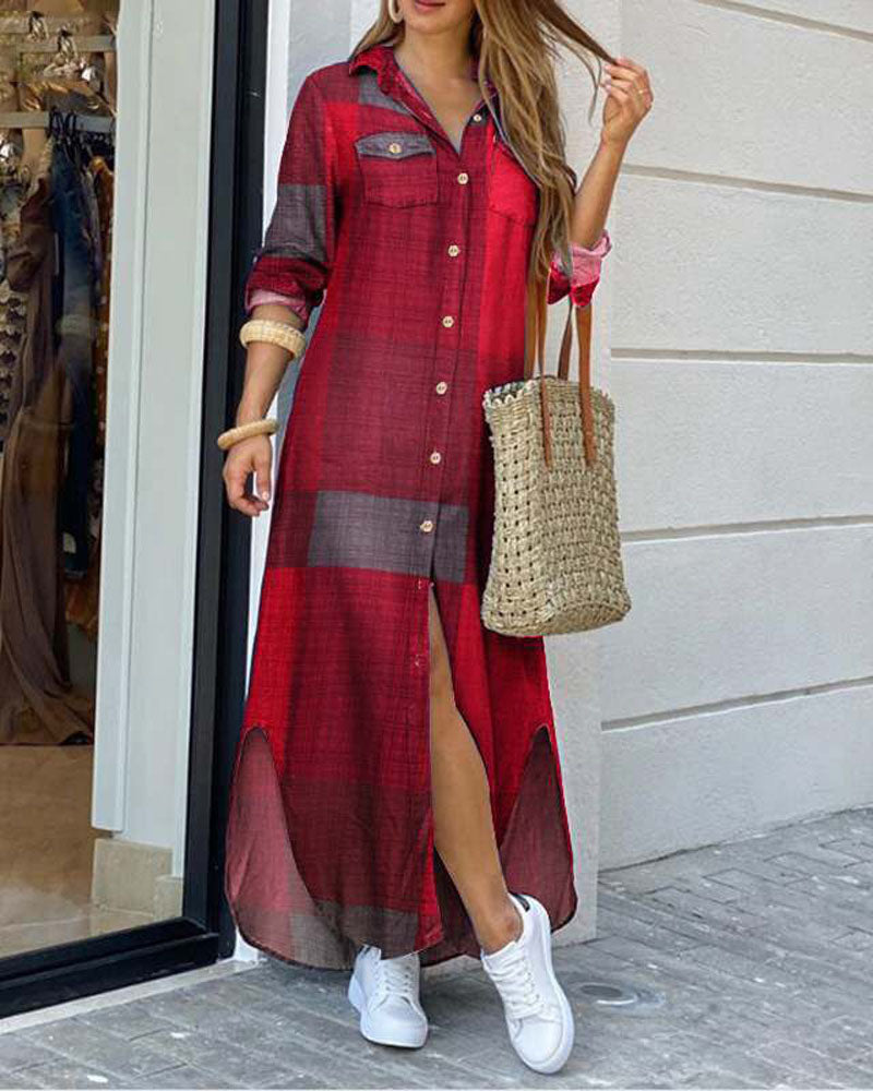 I Am All Love Shirt Dress WINE